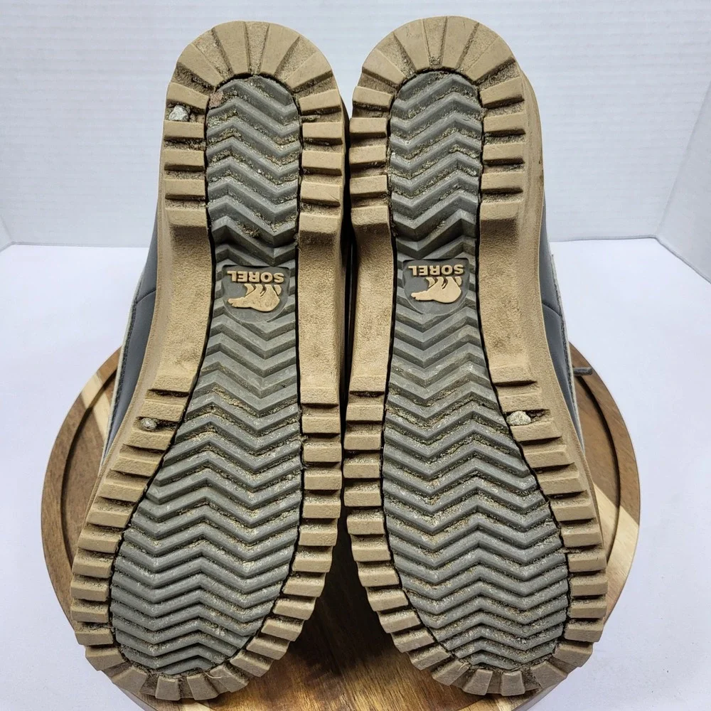 Sorel Tivoli II Women's Winter Snow Boots Waterproof Suede Faux Fur‎ Grey Size 6
